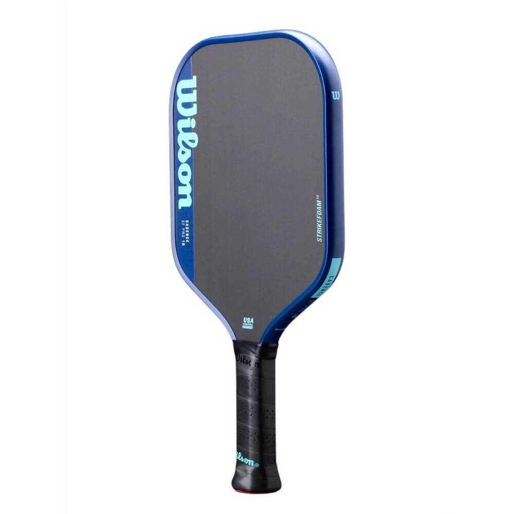 NEW WILSON cadence sf pro 16 pickleball paddle in black and blue